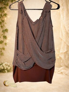 Xhilaration Brown Sheer Camisole XS Polyester Layering Tank